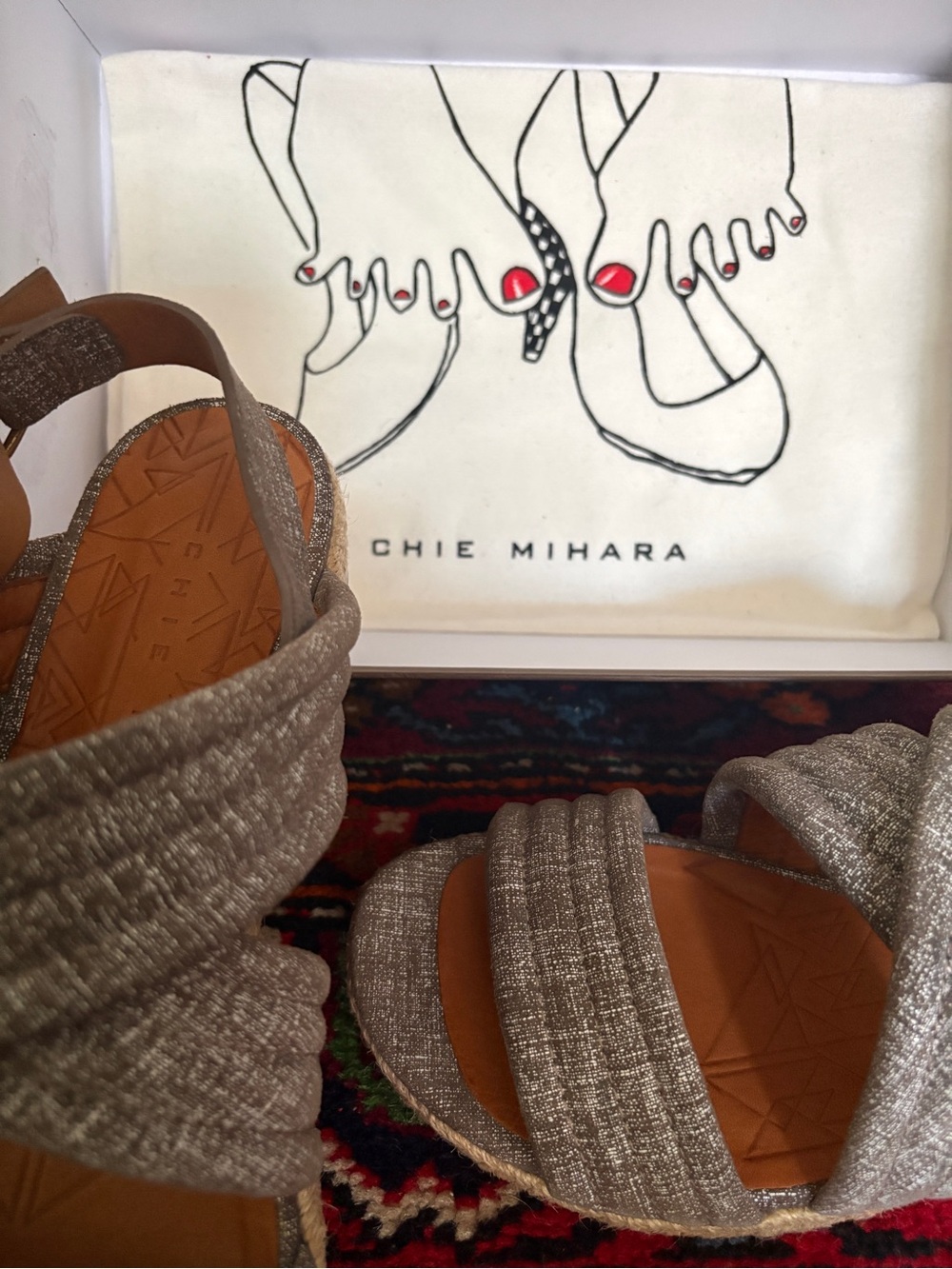 Sz 40 chie mihara haiko Saco espidrille strapping sandal - Picture 3 of 8